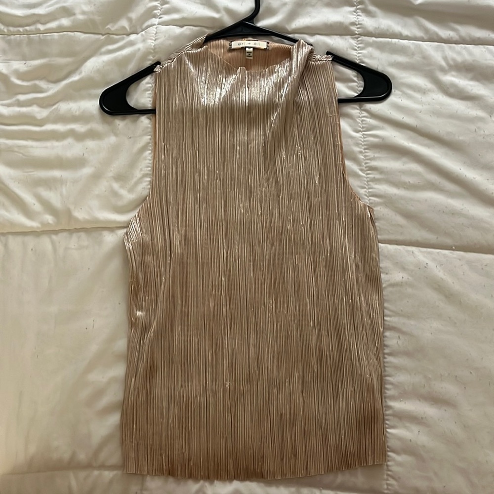 Anthropologie gold dress tank